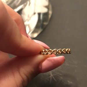 Pandora circle of hearts gold ring